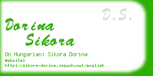 dorina sikora business card